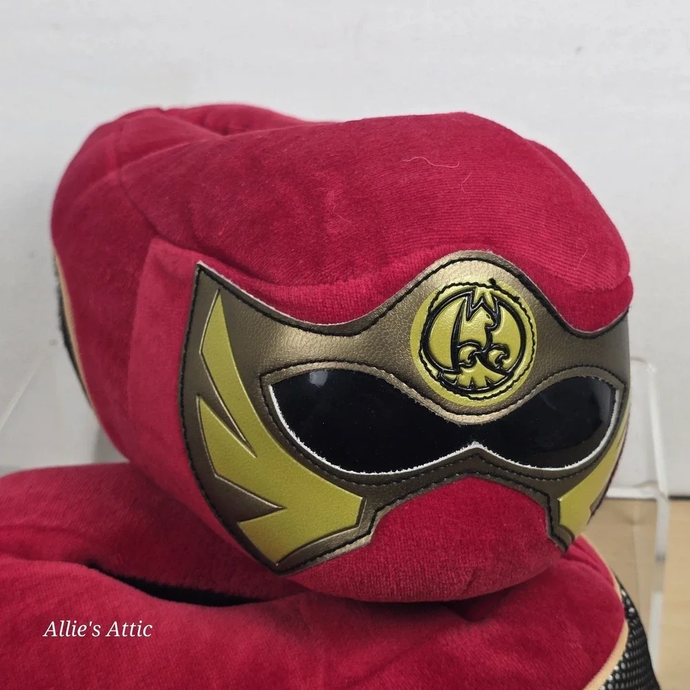 Power Rangers Ninja Storm Slippers Vintage Kids Red Ranger Boys Girls Plush 13/1